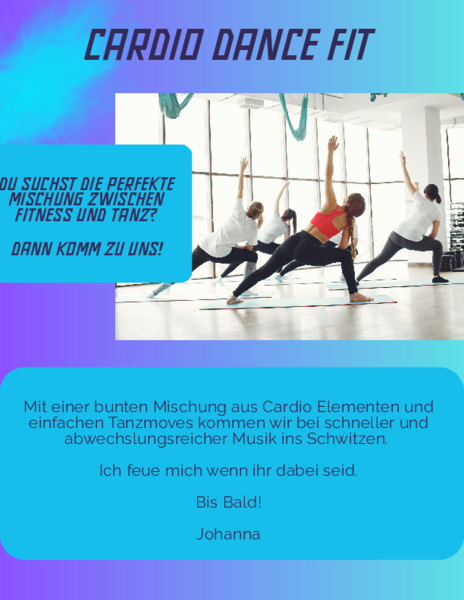 Cardio Dance Fit Flyer
